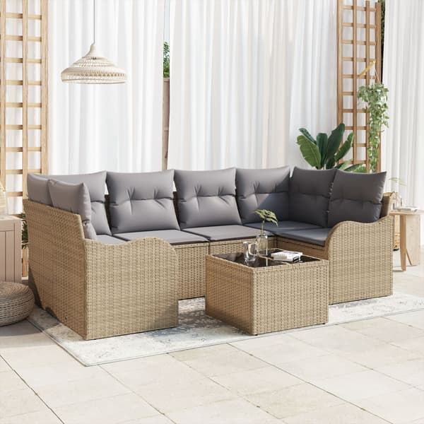 Trädgårdsoffset Beige 55 x 55 x 37 cm konstrotting