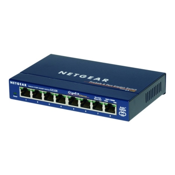 NETGEAR GS108 - switch - 8 portar Blå