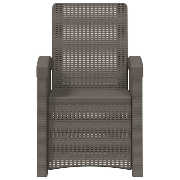 Reclining gardenstol i rottinglook 2 pcs Ljusgrå PP