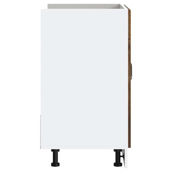 Diskbänk underskåp rökfärgad ek 80x46x81,5 cm konstruerat trä