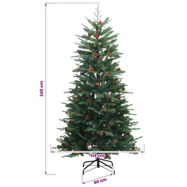 Plast Hingad Julgran 240 cm 300 LED-lampor Varmvit PE & PVC