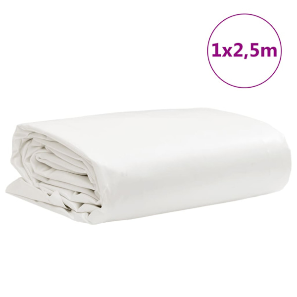 Presenning vit 1x2,5 m 650 g/m²