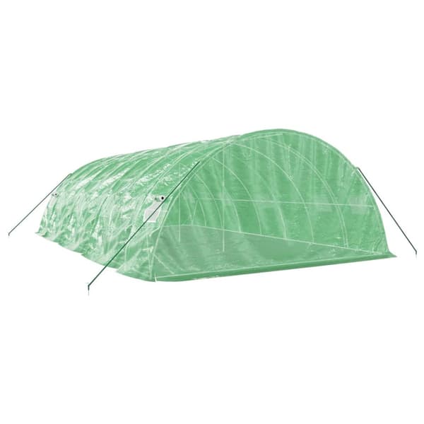 Växthus med stålram grön 40 m² 8x5x2,3 m