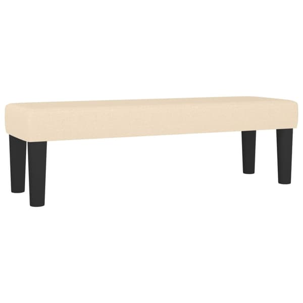 Ramsäng med madrass gräddvit 200x200 cm tyg