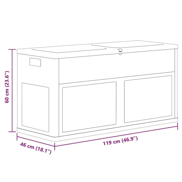 Dynbox 320 liter grå svart