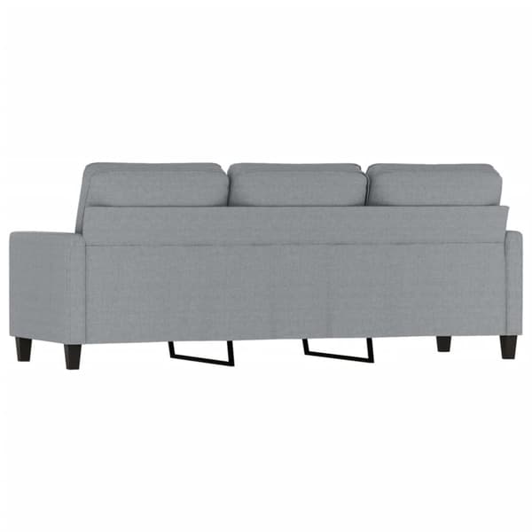 3-sitssoffa ljusgrå 180 cm tyg