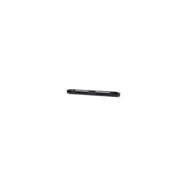 Intellinet Patch Panel, Cat6, UTP, 16-Port, 1U, Black - patch-panel - 1U - 19" Svart