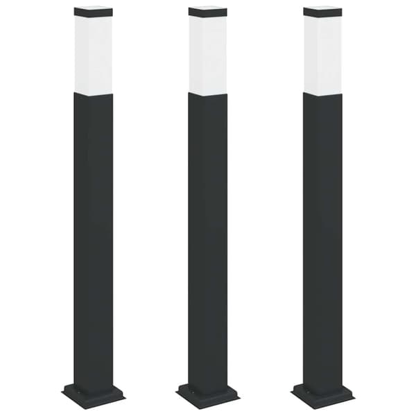 Pollare 3 st 80 cm svart IP44