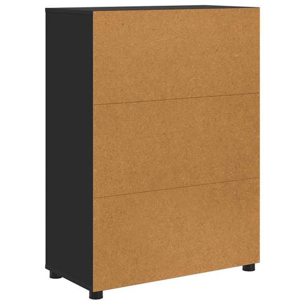 Badrumsskåp Svart 72,5 x 36,5 x 100 cm Konstruerat trä