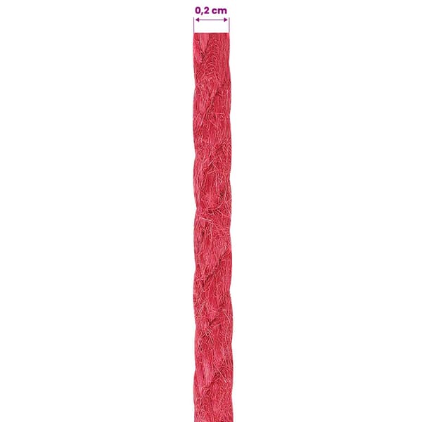 Juterep 10 pcs Röd 100% Tossa jute