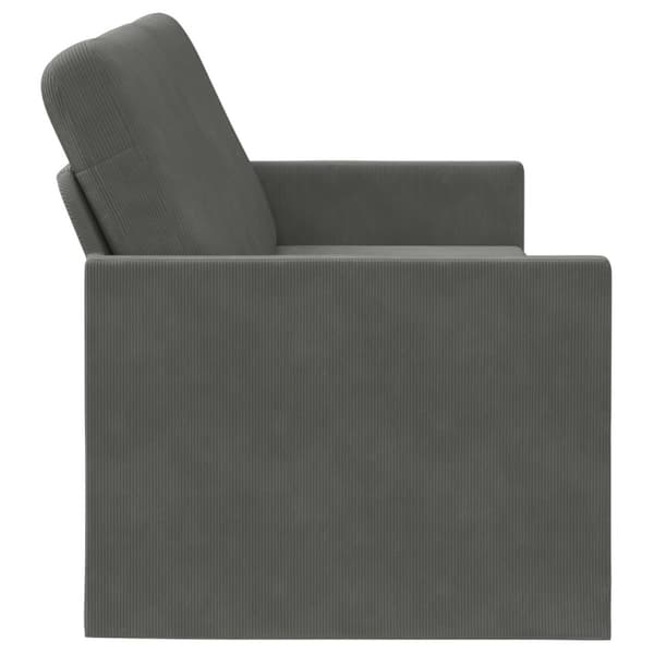 3-sitssoffa Mörkgrå 190 x 81 x 82 cm Kordread tyg