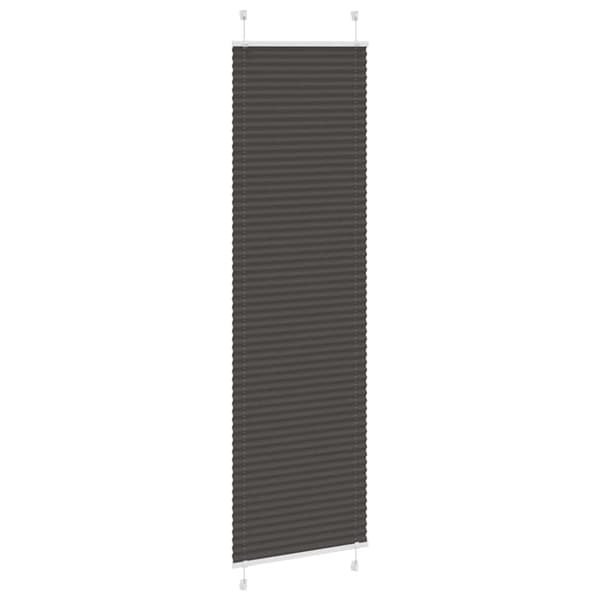 Plisserad persienn svart 55x200cm tyg bredd 54,4cm polyester