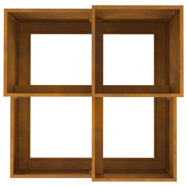 Trädgårdsplanterare Rostig 100 x 100 x 60 cm