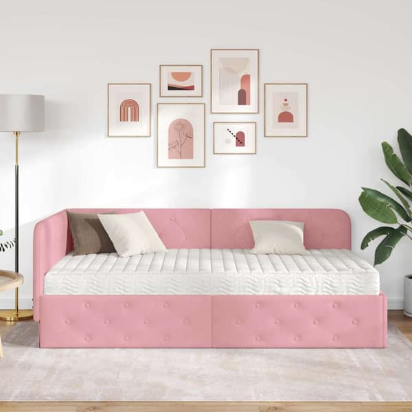 Hörn Sängram Rosa 90 x 190 cm Sammet