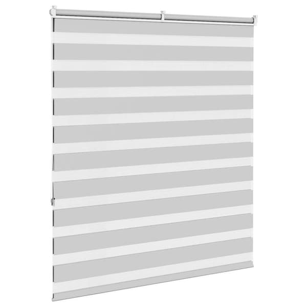 Rullgardin zebra ljusgrå 130x150 cm tyg bredd 125,9cm polyester