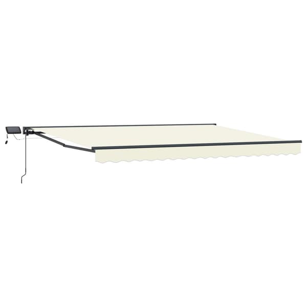 Manuell markisram med LED-lampor Kräm 5 x 3 m