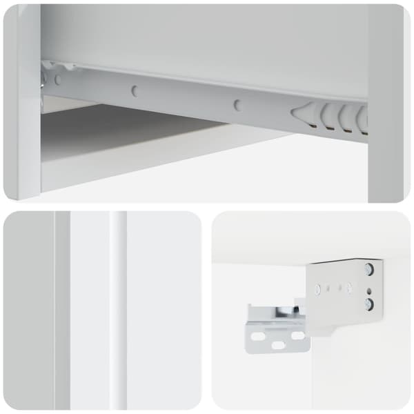 Väggmonterad sidobord Vit 59 x 34,5 x 17 cm Konstruerat trä