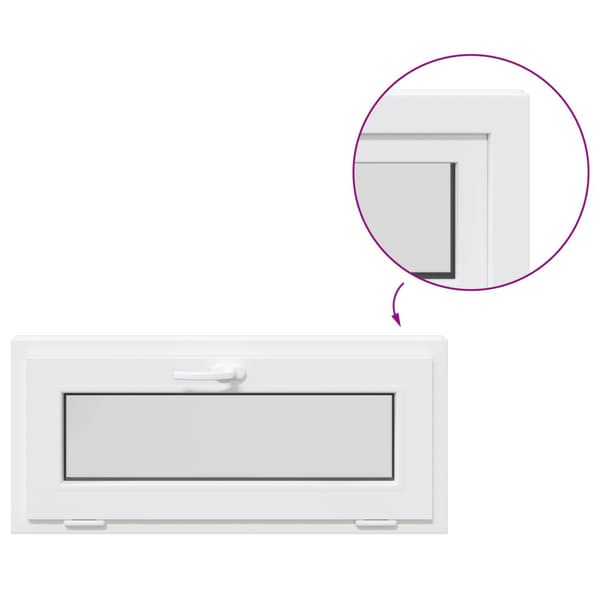 Tilt källarfönster RISOR 95 x 45 cm PVC och klart glas