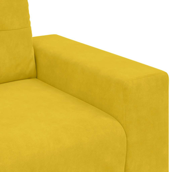 Tvåsitssoffa gul 180x77x82 cm sammet