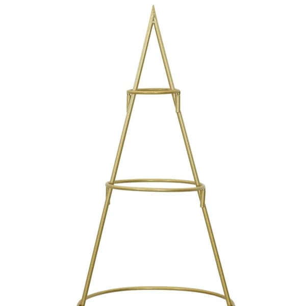 Metall julgran med stativ Guld 148 cm Pulverlackerad stål