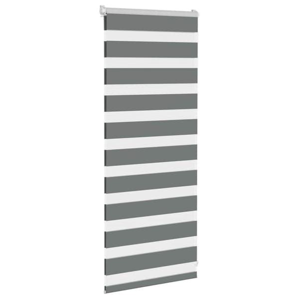 Rullgardin zebra mörkgrå 55x100 cm tyg bredd 50,9 cm polyester