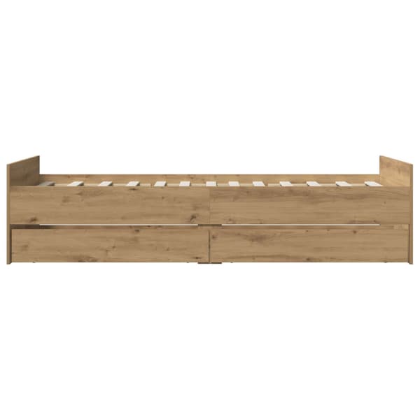 Sängram Artisan-ek 100 x 200 cm Konstruerat trä
