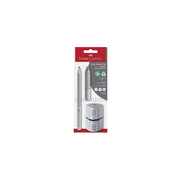 Blyertspenna Jumbo Grip Silver set
