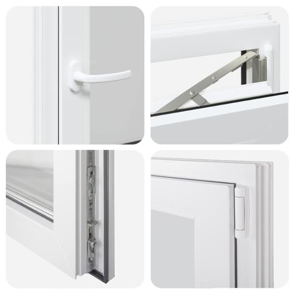 Källarfönster RISOR Vit 60 x 90 cm PVC och glas