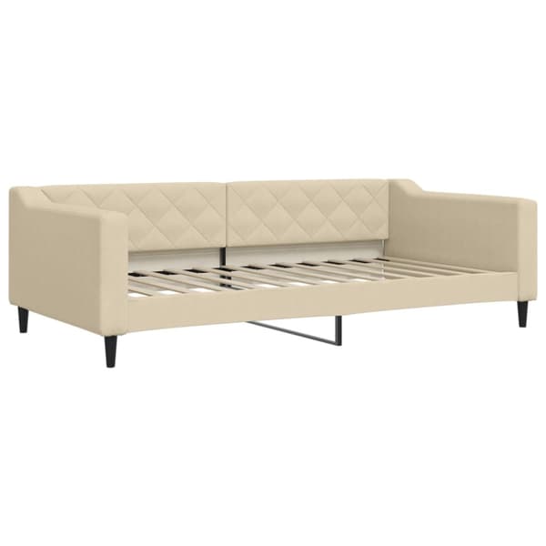 Dagbädd utdragbar gräddvit 100x200 cm tyg