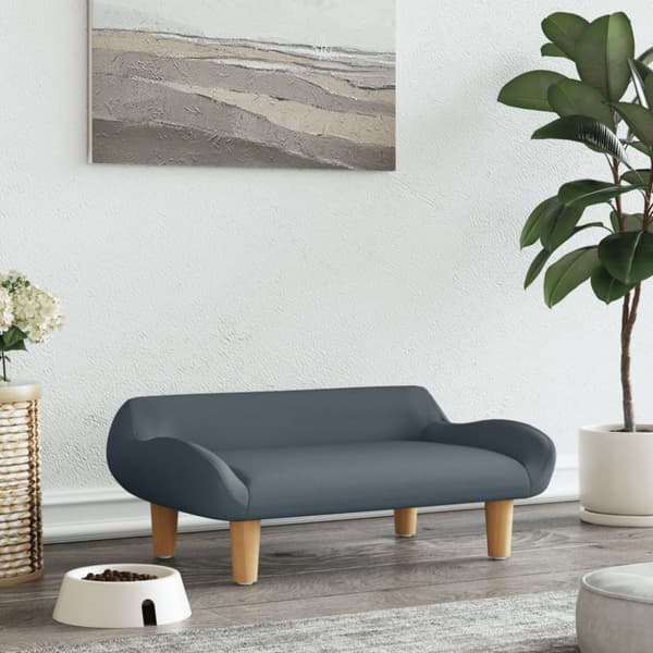 Hundbädd mörkgrå 70x40x24 cm tyg