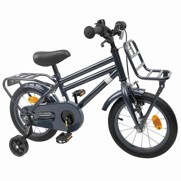 Barncykel 12 Tum för 2-4 åringar Mörkgrå