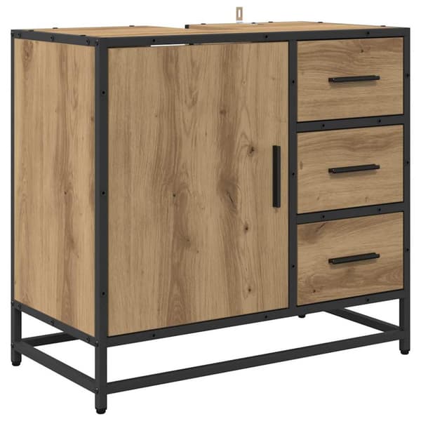 Badrumsmöbelset med låda 2 pcs Artisan Ek Konstruerat trä