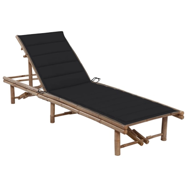 Solsäng med dyna bambu