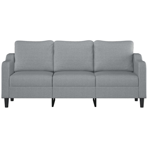 3-sitssoffa ljusgrå 180 cm tyg