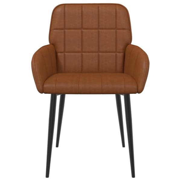 Matstolar 6 pcs Konstläder Brun 57 x 50 x 85 cm