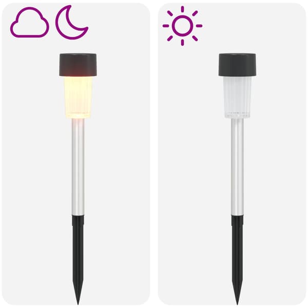 Utomhus solcellslampor med markspik 6 pcs Varmvit 29,5 cm