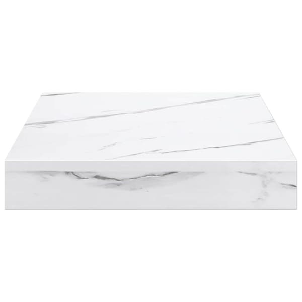 Vägg hylla Vit marmor 23 x 23,5 x 4 cm Konstruerat trä