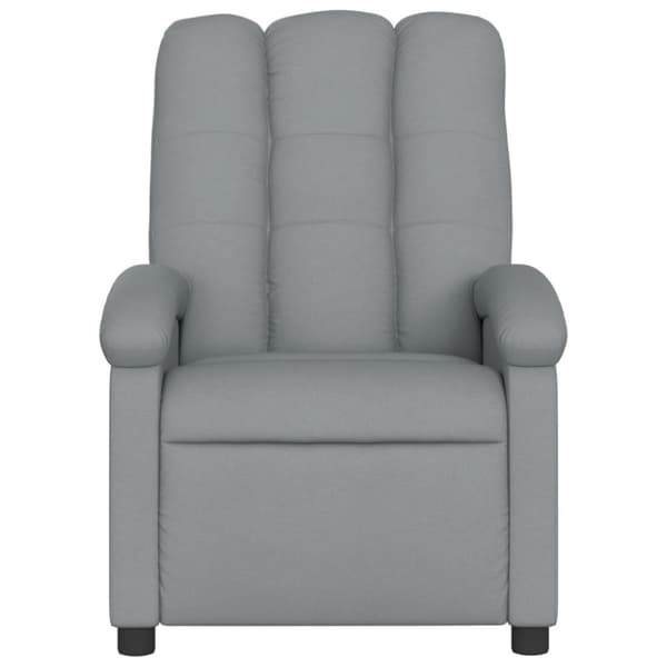 Reclinerfåtölj ljusgrå tyg