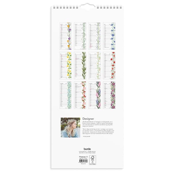 Väggkalender Lilla Blomsterkal 2027