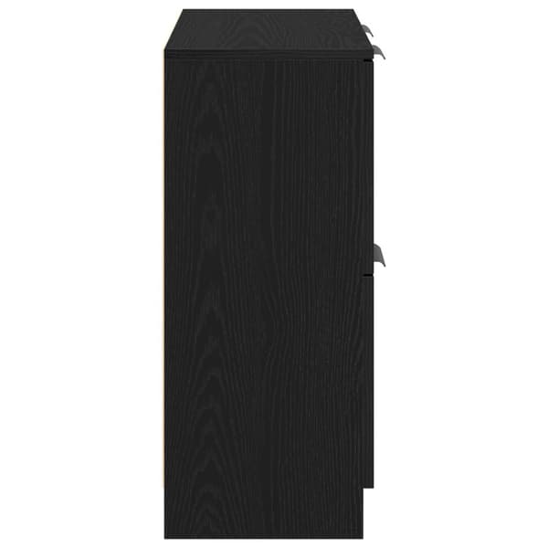 Sideboard Svart Ek 60 x 30 x 70 cm Konstruerat trä