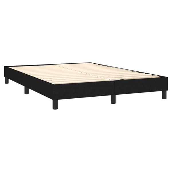 Boxspring-sängram svart 140x200 cm tyg