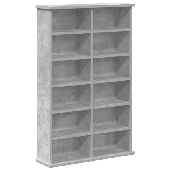 CD Skåp Betonggrå 60 x 17 x 92 cm Konstruerat trä