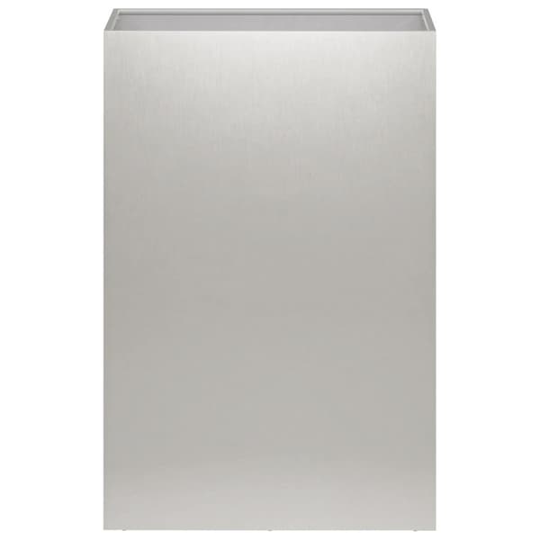 Trädgårdsplanterare 2 st Silver 40 x 30 x 75 cm Rostfritt stål