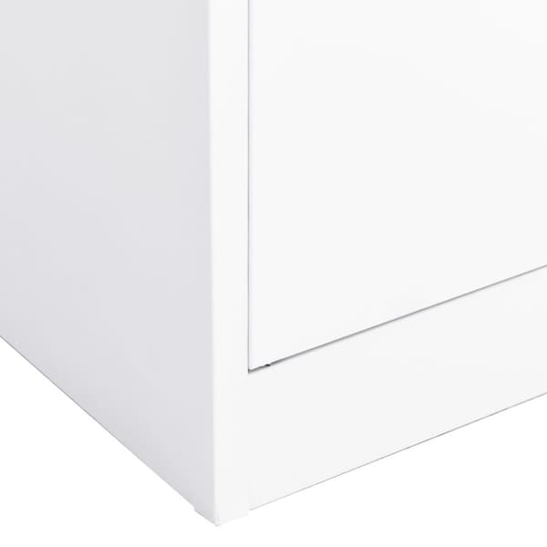 Dokumentskåp vit 90x40x180 cm stål