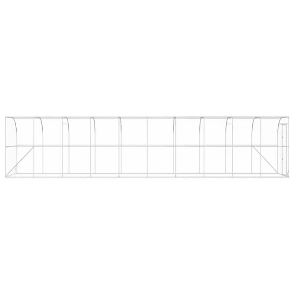 Hönshus mot Vägg Silver 600 x 150 x 215 cm Galvaniserat stål