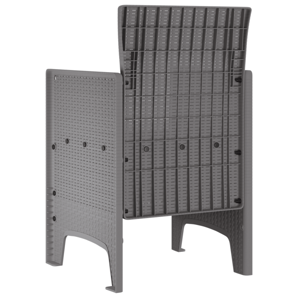 Trädgård Stol 4 pcs Ljusgrå 53 x 49 x 85 cm Polypropylen
