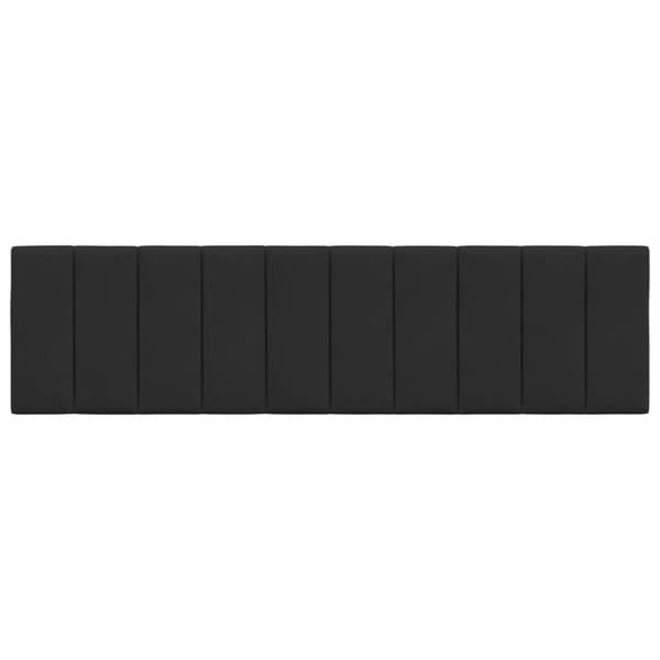 Headboard Cushion "Hanko" Black 180 cm Velvet