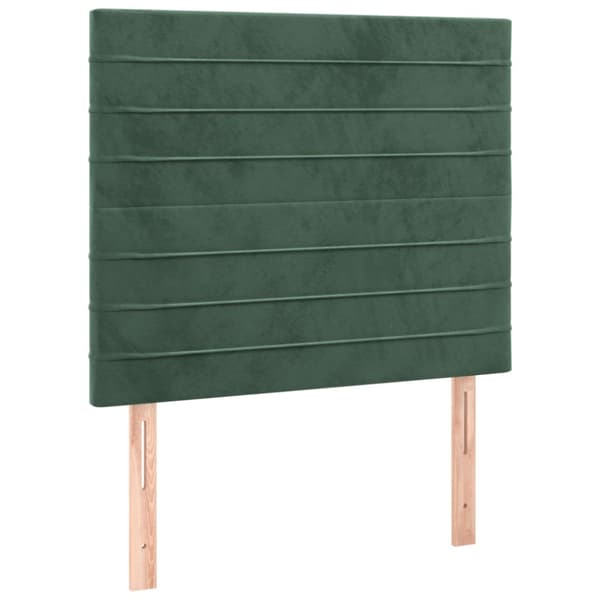 Sänggavel mörkgrön 90x5x118/128 cm sammet