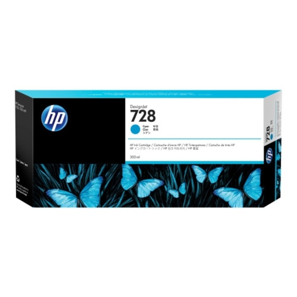 HP 728 - cyan - original - DesignJet - bläckpatron