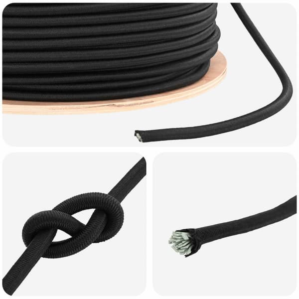 Bungee-rep 8 mm Svart PP och gummi